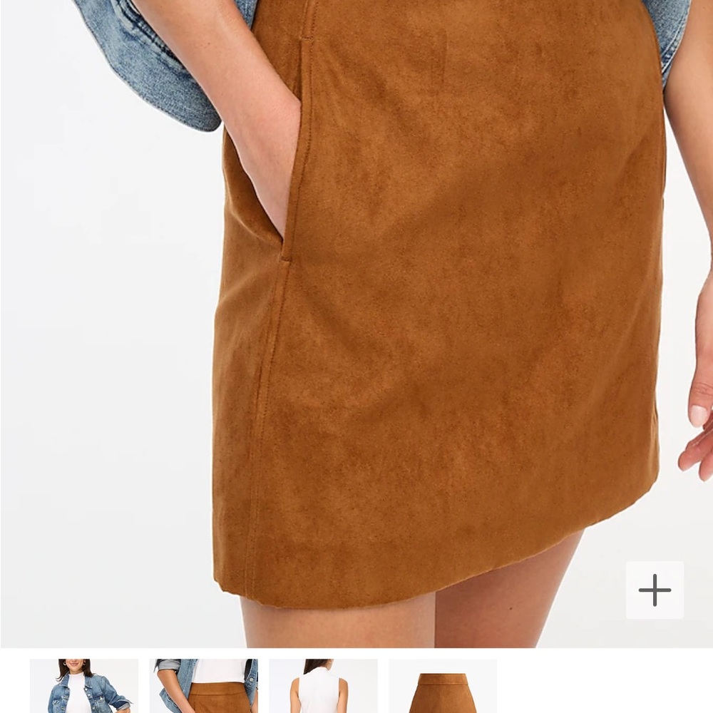 Brown Suede Mini Skirt